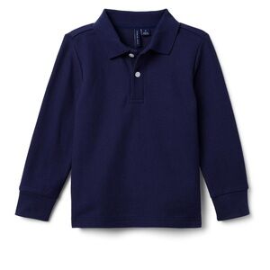 Navy Long sleeve polo